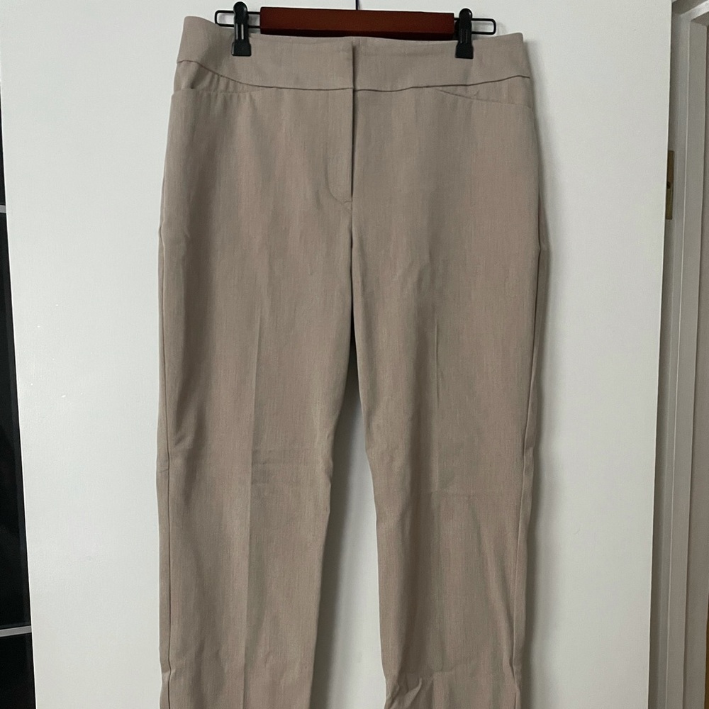 Ann Taylor size 6 tan boot cut dress pant